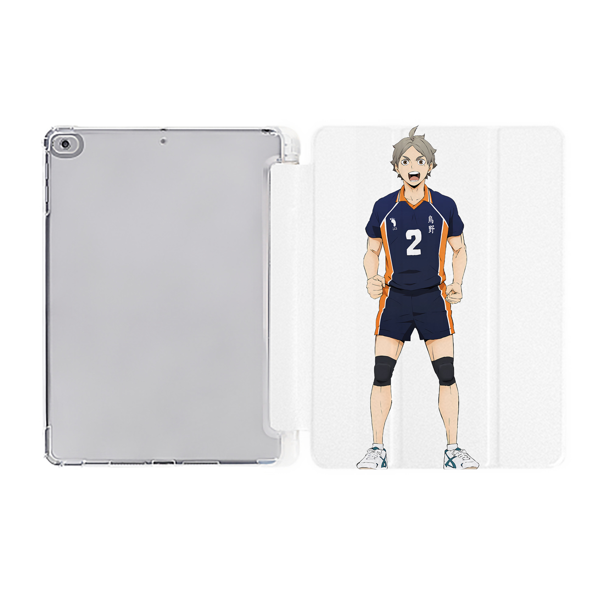（画像用） ハイキュー!! Haikyu!! IPad ケース ペン収納付き 三つ折りスタンド PUレザー×シリコン 対応機種9.5/10.5/10.9インチ